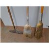 Image 2 : **(2) Corn Brooms & Rake Up to 56", Cannot Ship