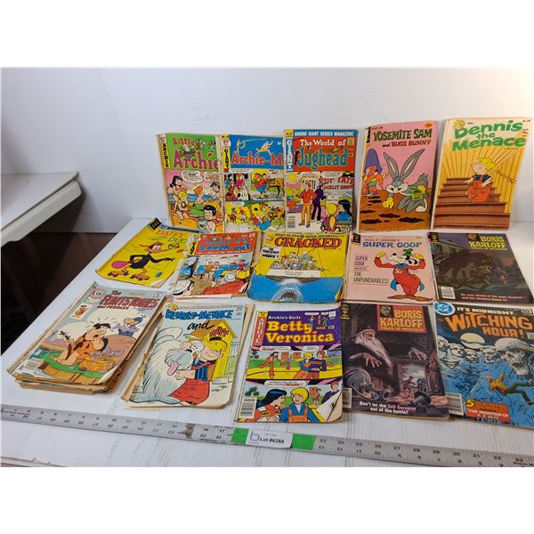 Vintage Comics Lot, As Is- Dennis the Menace, The Flintstones, Archie, Misc.