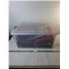 Image 1 : Plastic Tote with Lid 26" x 16" x 12"- Missing One Seal & Binders - PICK UP ONLY
