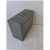 Image 3 : Vintage Metal Storage Box- Non locking 12.5" x 5.5" x 10"