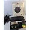 Image 2 : Paper Targets, Keyboard, Battery Chargers, Misc.- As Is