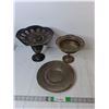Image 1 : Plated Metal Plate, Footed Trays