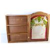 Image 2 : Wood & Glass Spice Rack 16.5" Tall, (8) Shakers & Labels