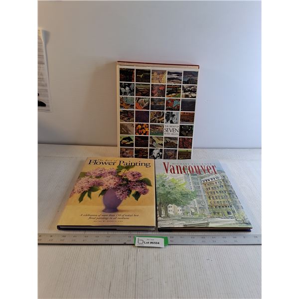 (3) Art Books (The Group of 7, Flowers, Vancouver)