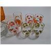 Image 3 : (6) Small Fruity Glasses, Orange Vase, (2) Glass Ashtrays