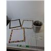 Image 1 : Ice Bucket 7" Tall, Tongs & (3) White Boards
