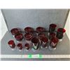 Image 1 : Lot of Ruby Red Glasses