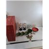 Image 1 : Christmas Decor Lot w/Storage Tote - 18.5x18.5x7" - PICK UP
