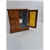 Image 2 : vintage-style wooden jewelry box 8.5x6x10"