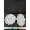 Image 1 : Gold Trimmed Milk Glass Divided Trays
