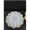 Image 2 : Gold Trimmed Milk Glass Divided Trays