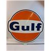 Image 1 : Gulf Plastic Sign - Some Wear - 32.5" x 30" - Pick Up Preferred