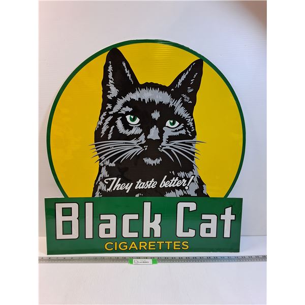 Black Cat Corrugated Sign - 28" x 29"