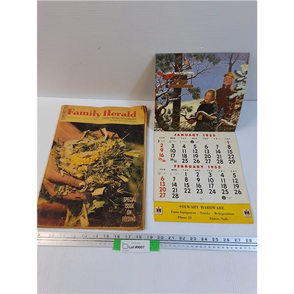 International Harvester 1955 Calendar & Family Herald Magazine1963