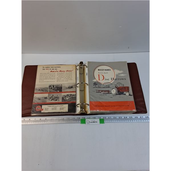 Massey Harris Booklet/Pamphlets in Binder - Vintage