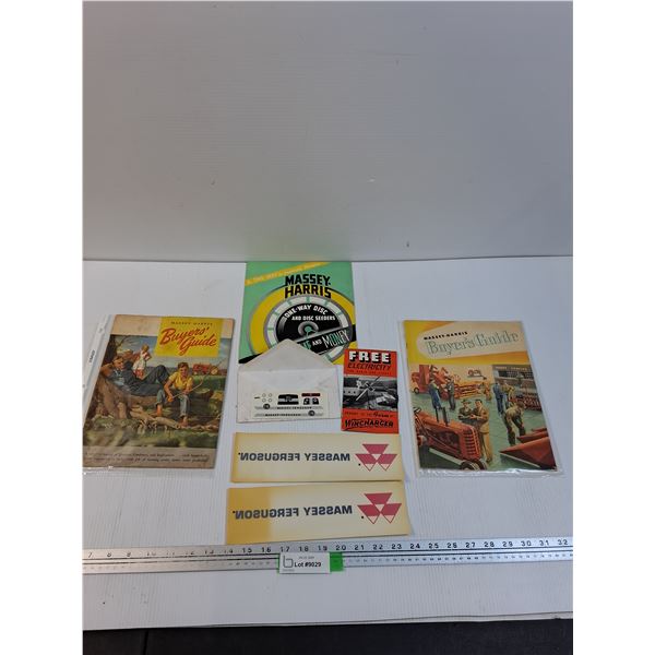 Massery Ferguson & Harris Model Stickers, Badges, Buyers Guide, Misc