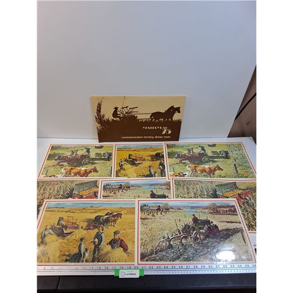 Yesteryear 1975 Commemortive Farming Dinner Mats Collection