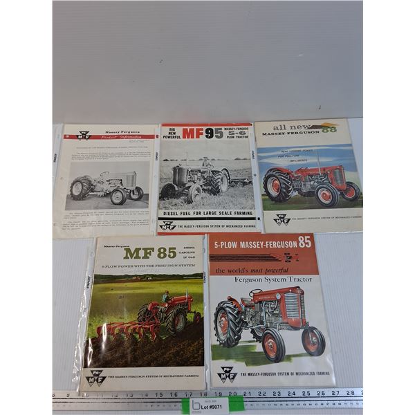(5) Massey Ferguson Vintage Brochures