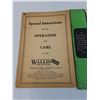 Image 2 : Wallis-Tractor Care Booklet, John Deere Model 'D' Tractors, MH Thresher Booklet