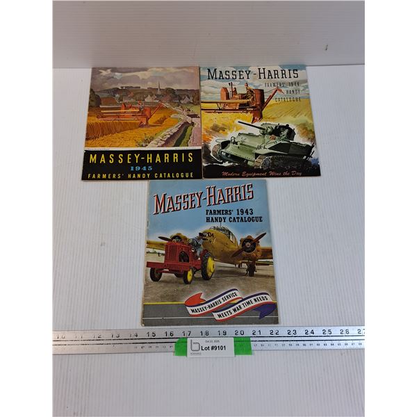 (3) Massey Harris Catalogues - Vintage, Assorted