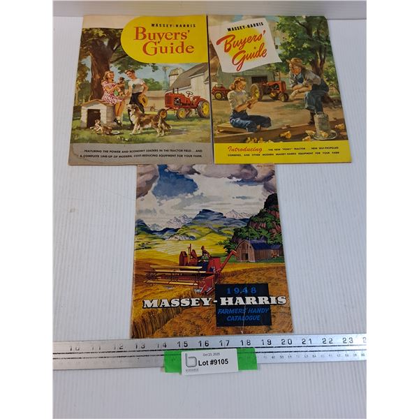 (3) Massey Harris Vintage Catalogues