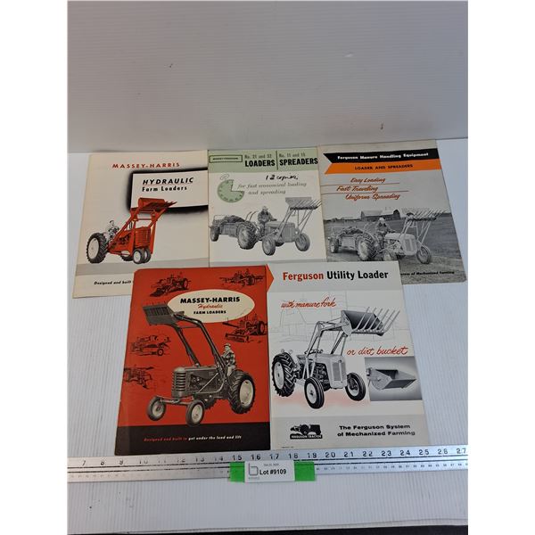 (5) Massey Harris Brochures- Vintage, Assorted