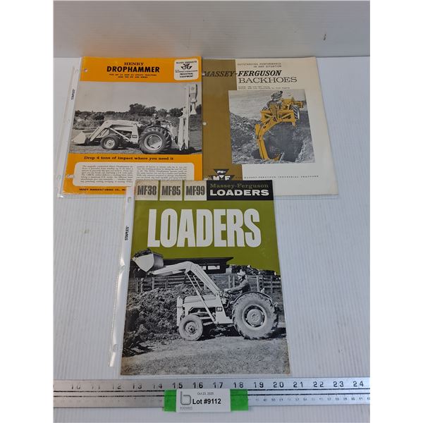 (3) Massey Ferguson Brochures - Vintage