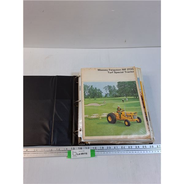 Massey Ferguson Manuals, Brochures in Black Binder - Assorted