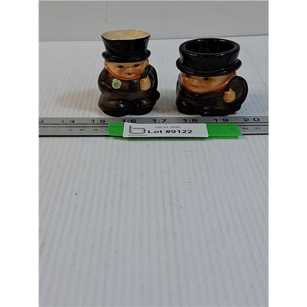 Goebel Hummel Figurines: Chimney Sweep Toby Mug Creamer & Egg Cup Holder - 2.5" Tall