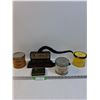 Image 1 : Antique Stag Tobacco Cutter (Cast Iron) & (4) Cigarette and Tobacco Collector Tins