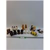 Image 1 : (8) Vintage Salt & Pepper Shaker Sets: Chickens, Boots, Corn, Stove, Caballeros, Poodles, Bench Coup
