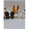 Image 3 : (8) Vintage Salt & Pepper Shaker Sets: Chickens, Boots, Corn, Stove, Caballeros, Poodles, Bench Coup