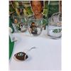 Image 5 : Saskatchewan Roughriders Lot: (5) Fantuz Flakes Cereal (Box Only), Piggy Bank, Glasses, Autographed 