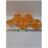 Image 1 : Vintage Anchor Hocking Fire King Peach Lustre Swirl Pattern Tea Cup Sets & Extra Cup