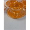 Image 2 : Vintage Anchor Hocking Fire King Peach Lustre Swirl Pattern Tea Cup Sets & Extra Cup