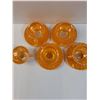 Image 3 : Vintage Anchor Hocking Fire King Peach Lustre Swirl Pattern Tea Cup Sets & Extra Cup