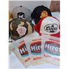 Image 5 : (10) Baseball Hats, (3) A & W Mugs, Frostop Mug, (3) Hires Signs