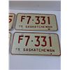 Image 3 : (2) Saskatchewan License Plates (Farm) Sets - 1975