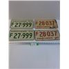 Image 1 : (2) Saskatchewan License Plates (Farm) Sets - 1970 & 1971