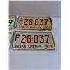 Image 3 : (2) Saskatchewan License Plates (Farm) Sets - 1970 & 1971