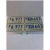 Image 1 : (2) Saskatchewan License Plates (Farm) Sets - 1976