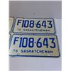 Image 3 : (2) Saskatchewan License Plates (Farm) Sets - 1976