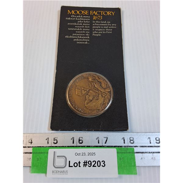 Moose Factory 1973 Token Coin in Case