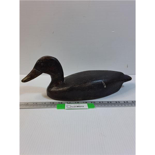 Hand Carved Wooden Duck Decor - 16"x 6" x 5"