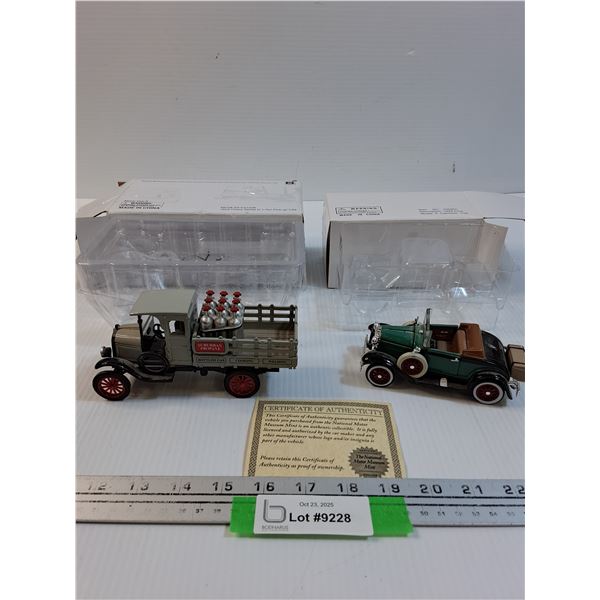 (2) Die Cast Models (1:32 Scale) - Ford Roadster & Chevy One Ton Truck