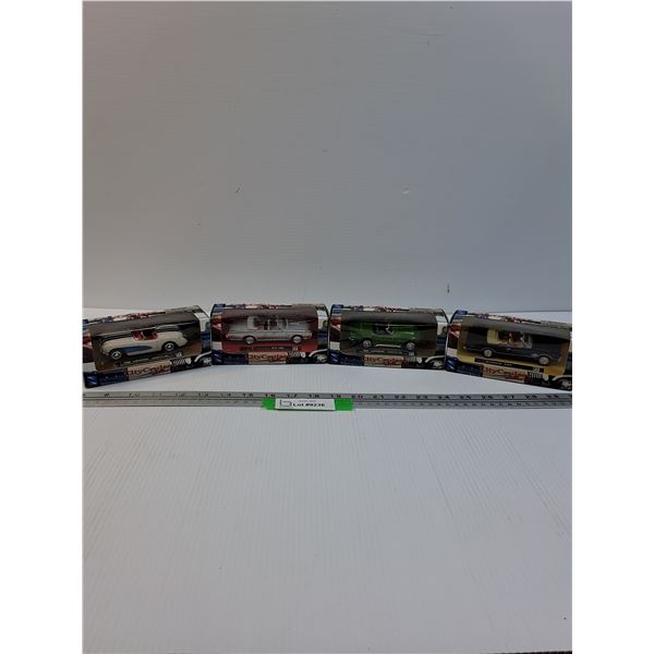 (4) Die Cast Models (1:36 Scale) - Chevy, Pontiac, Oldsmobile