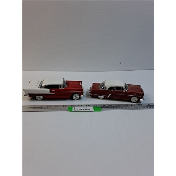 (2) Die Cast Models (1:24 Scale): 1956 Chevy Bel-air & 1953 Ford Victoria