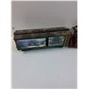 Image 5 : (3) Thomas Kinkades Christmas Train Cars - 9" x 3", 6.5" x 3", 8" x 3"