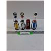 Image 1 : (3) HO Scale Gas Pump Figurines: Eagle, Ford, Chevy & British Telephone Booth Figurine