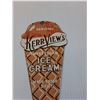 Image 2 : Enamel Metal Sign - KerrView's Ice Cream - 9" x 4"
